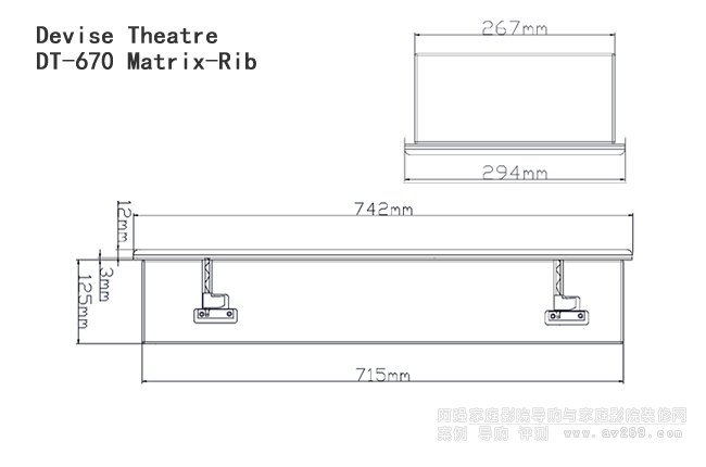 美國Devise Theatre DT-670 Matrix-Rib定制音箱尺寸參數