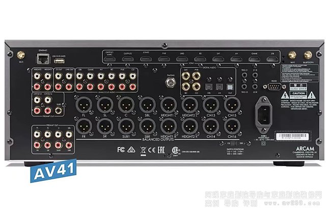 雅俊2023款家庭影院8K前級解碼器AV41上市